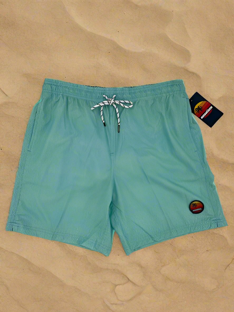 Men's Sea Blue Swim Trunks