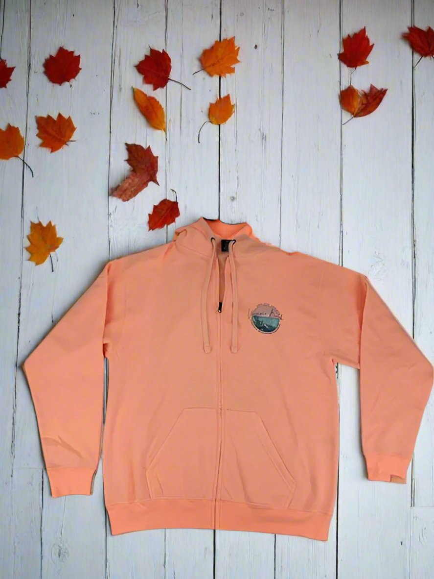 Apricot Zipper Hoodie Endless Summer Design