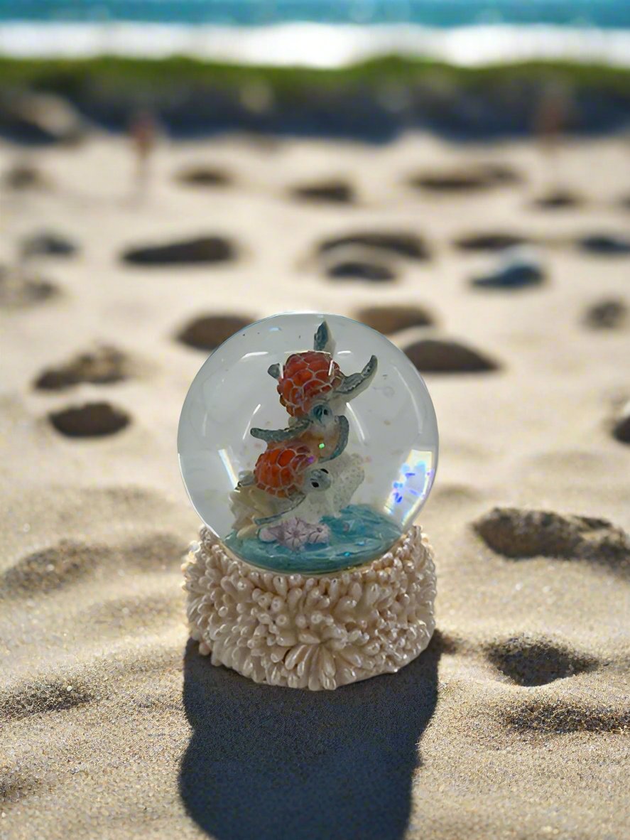 Sea Turtles in Globe Brown Shell
