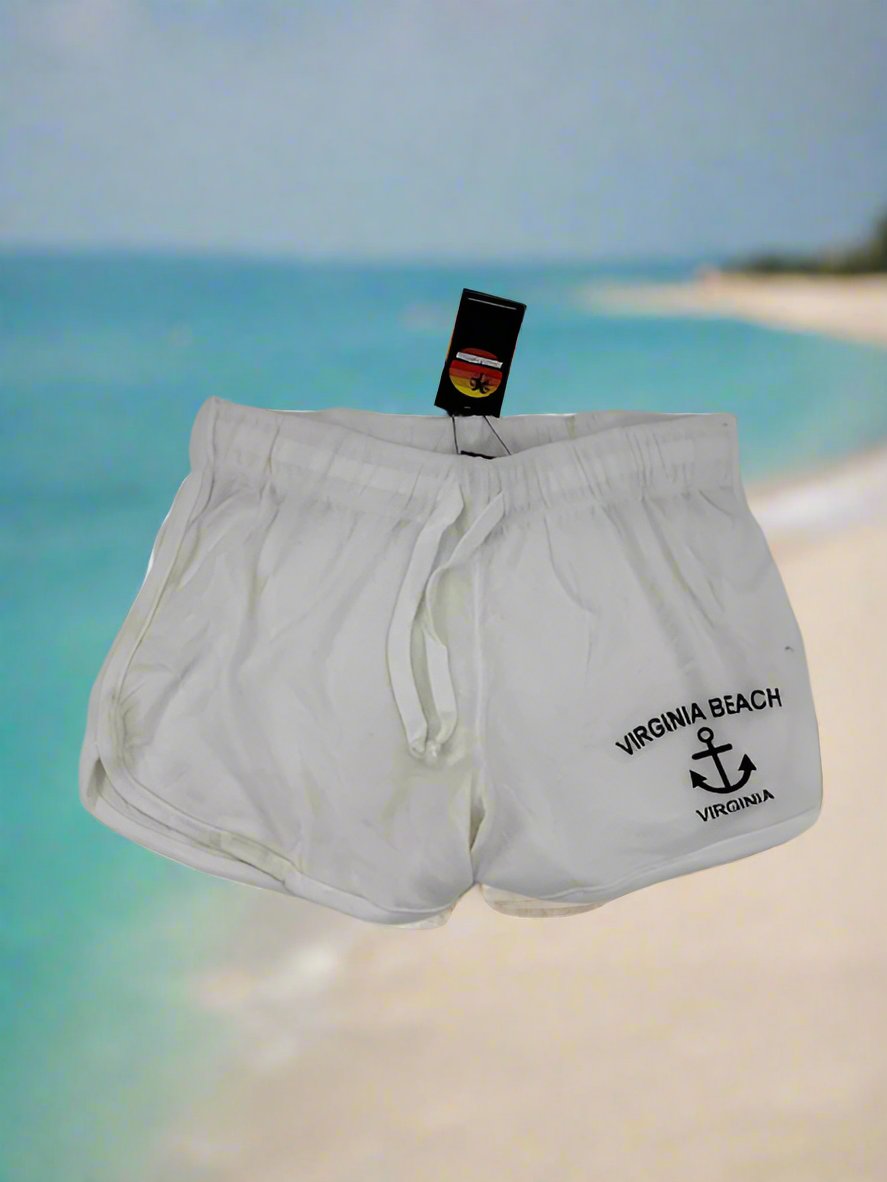Ladies Soft Fleece Shorts Virginia Beach Print