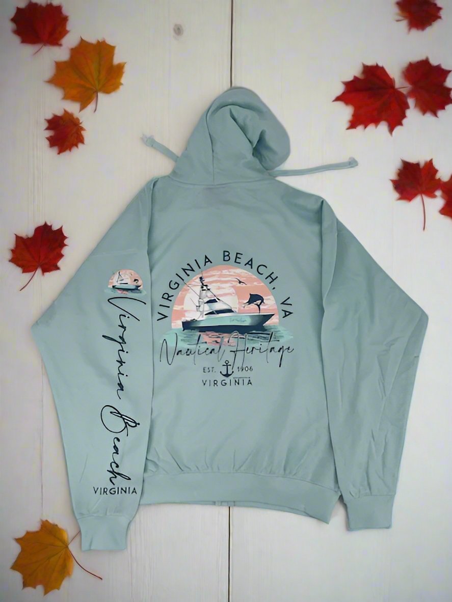 Adult Zipper Hoody - Boat Design