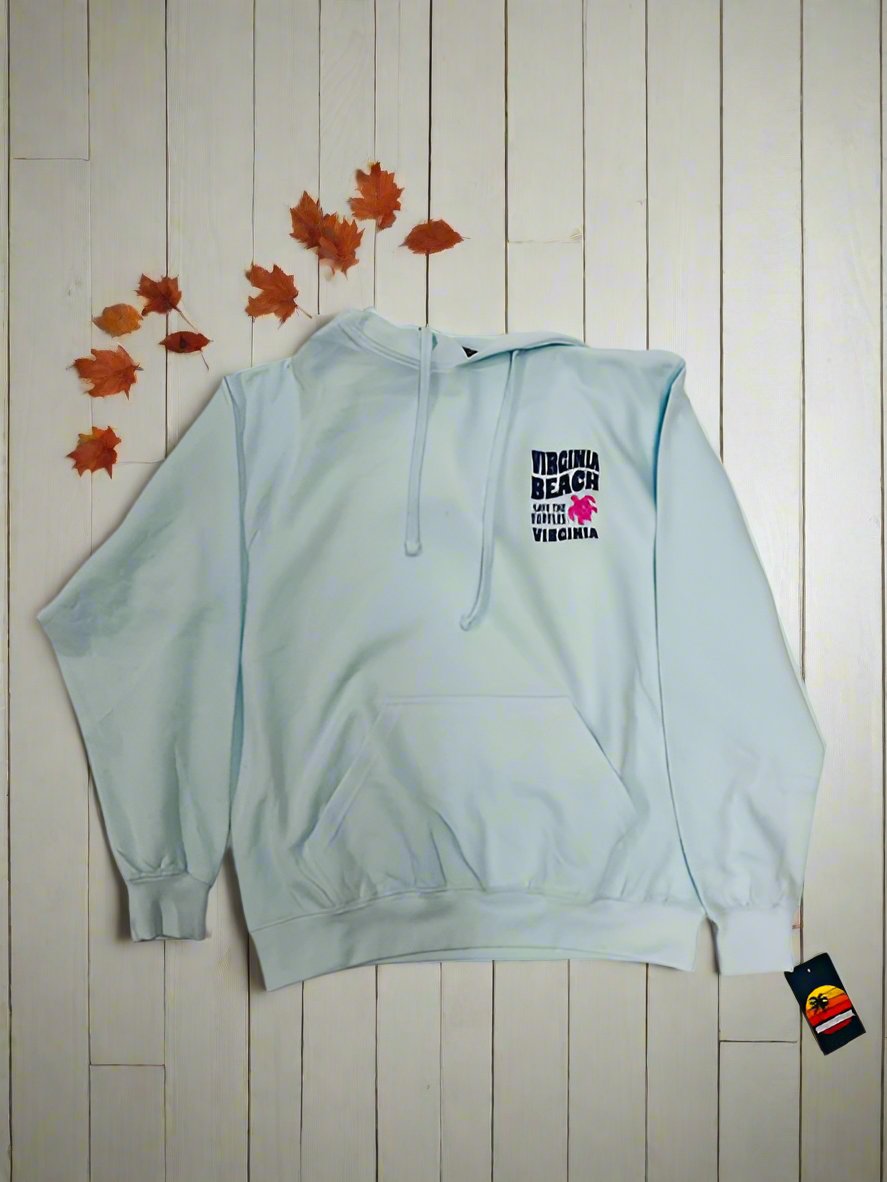 Adult Pullover Hoody - Save The Turtles Virginia Beach Print