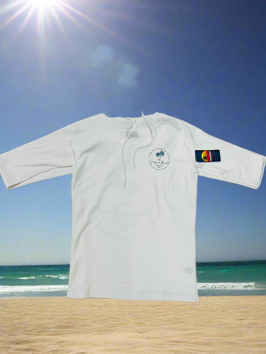 Adult Hooded Long Sleeve Shirt - Find Me Under the Palms & Living Life on Beach Time