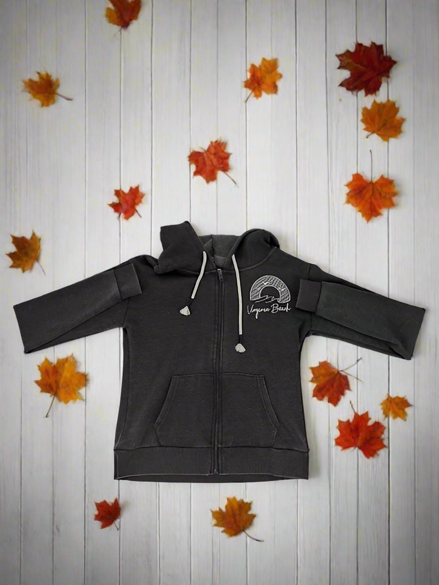 Ladies Hoody Full Zip Virginia Beach Print