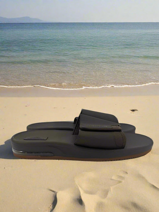 Men's Dark Brown Velcro Slides