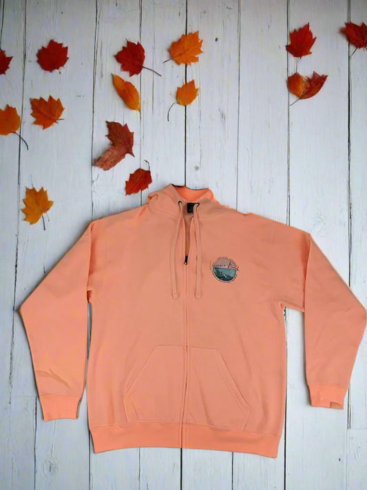 Apricot Zipper Hoodie Endless Summer Design