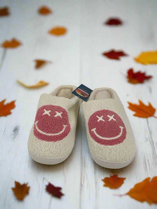 Ladies Slippers with Pink Smile Design