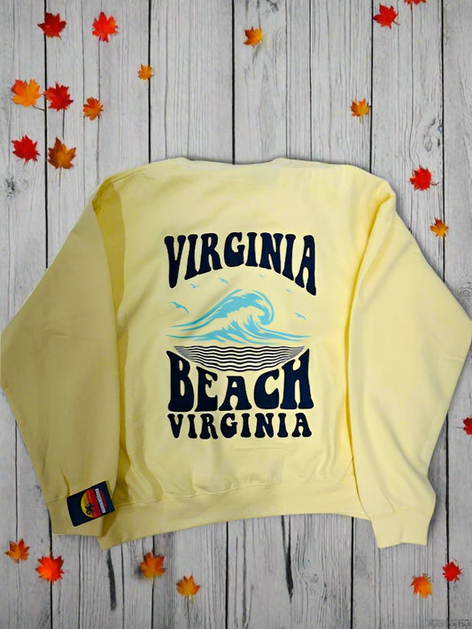 Adult Pullover Hoody -  Wave Virginia Beach Design